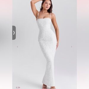 House of CB White Lace Maxi Dress
